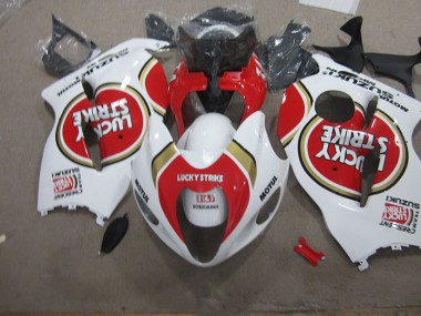 1996-2007 Weiß Lucky Strike Motul Suzuki GSXR 1300 Hayabusa Motorrad Verkleidung