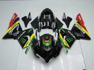 2003-2005 Schwarz gelbes Monster Kawasaki ZX10R Motorrad Verkleidung