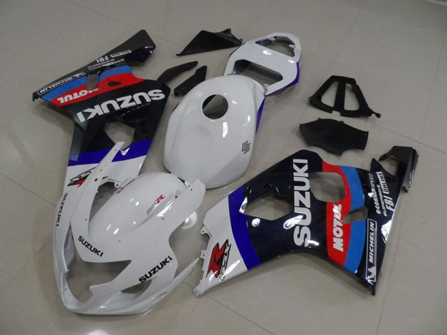 2004-2005 White Blau Motul Suzuki GSXR 750 Motorrad Verkleidung