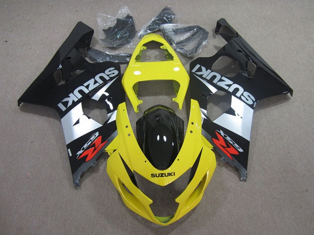 2004-2005 Yellow Schwarz Silber Suzuki GSXR 750 Motorrad Verkleidung