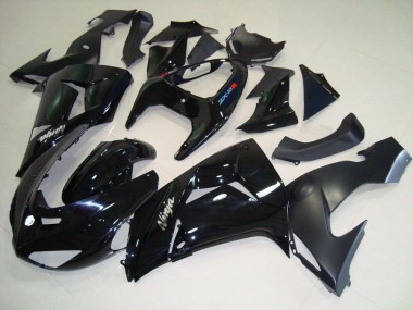 2006-2007 Schwarz Matt Schwarz Kawasaki ZX10R Motorrad Verkleidung