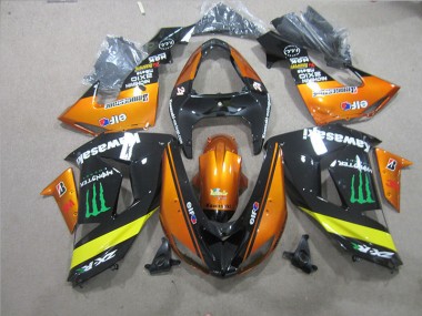 2006-2007 Schwarz Orange Monster Kawasaki ZX10R Motorrad Verkleidung