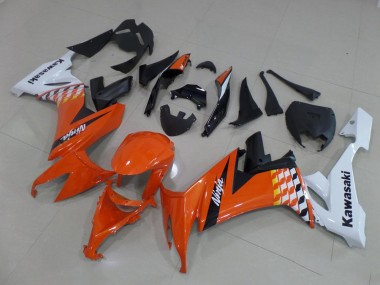 2008-2010 Orange und Weiß Kawasaki ZX10R Motorrad Verkleidung