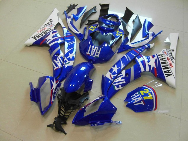 2008-2016 Blau Star Fiat Yamaha YZF R6 Motorrad Verkleidung