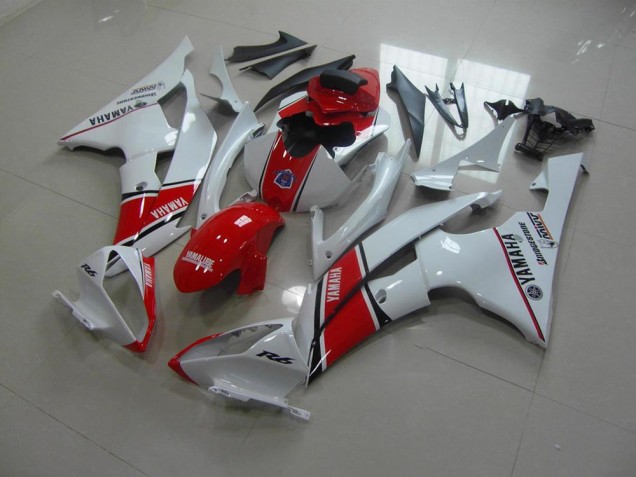 2008-2016 Weiß Rot OEM Stil Yamaha YZF R6 Motorrad Verkleidung