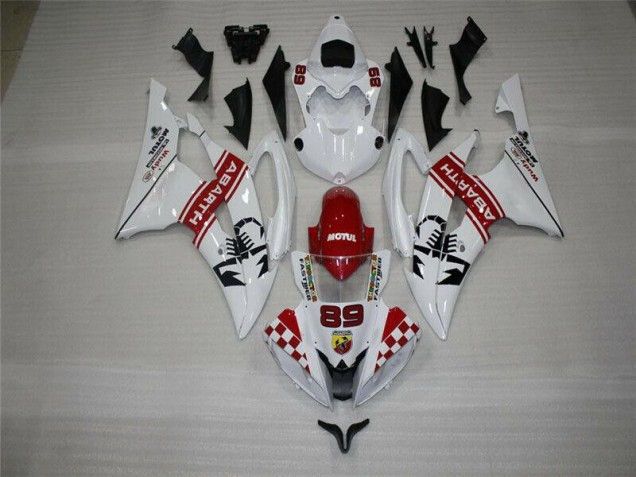 2008-2016 Weiß Yamaha YZF R6 Motorrad Verkleidung Komplett Sets