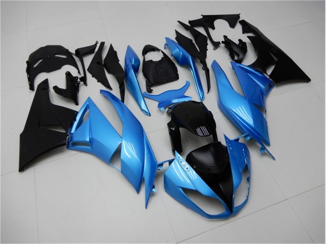 2009-2012 Blau Schwarz Kawasaki ZX6R Motorrad Verkleidungen