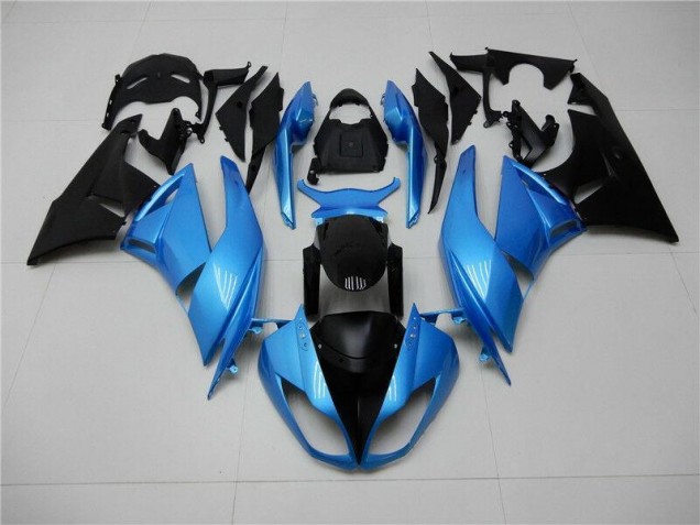 2009-2012 Blau Schwarz Kawasaki ZX6R Motorrad Verkleidungen