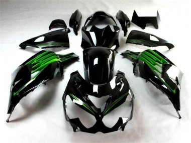 2012-2021 Schwarz Grün Kawasaki ZX14R ZZR1400 Motorrad Verkleidung